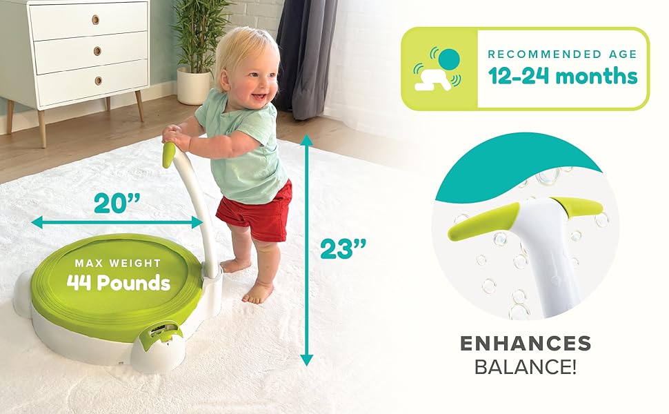 TP Toys Bubble Bouncer Mini Trampoline: Toddler 1-2 Years, Bubbles, Folding Handle