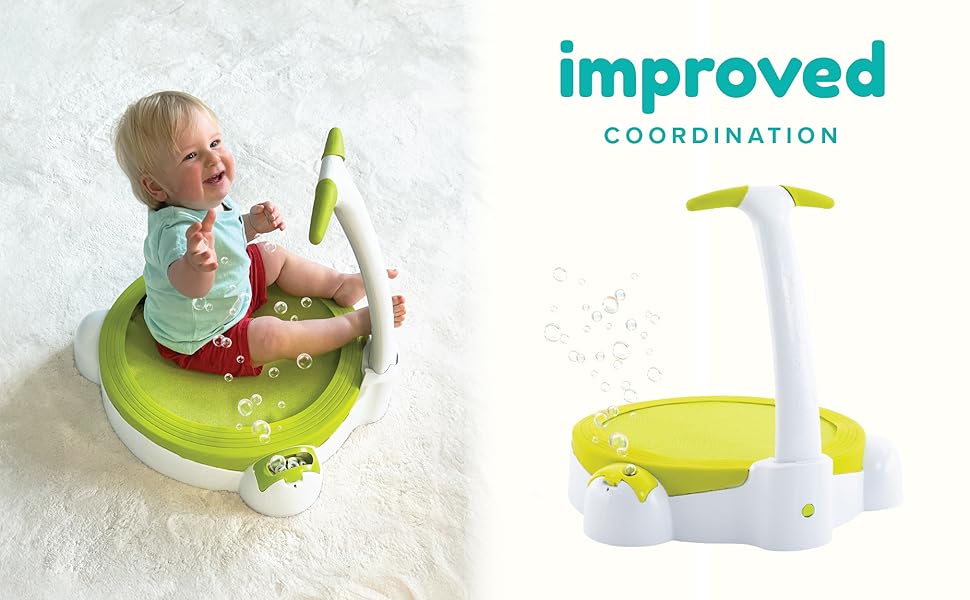 TP Toys Bubble Bouncer Mini Trampoline: Toddler 1-2 Years, Bubbles, Folding Handle