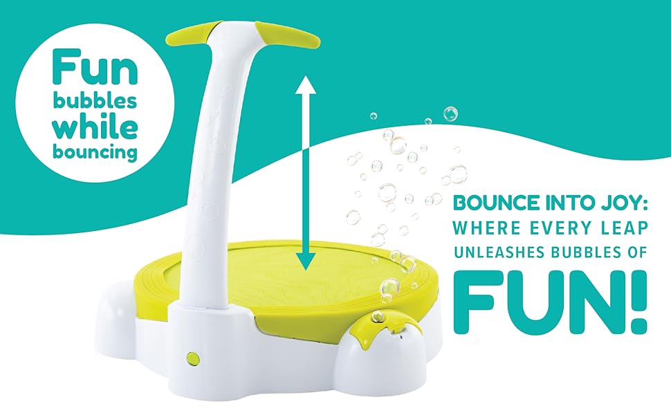 TP Toys Bubble Bouncer Mini Trampoline: Toddler 1-2 Years, Bubbles, Folding Handle
